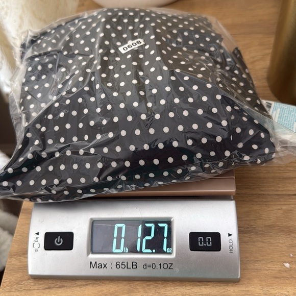 Norma Kamali Polka Dot Faux Wrap Short Sleeve Dress Black White - Picture 8 of 8